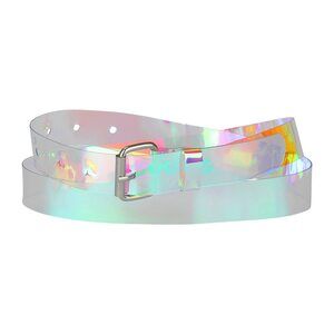 2687 Womens Clear Waist Belts For Dresses Transparent Square